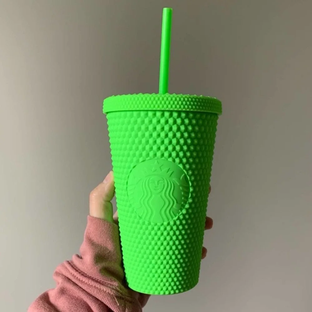 🆕 NEW NWT Starbucks Collectable Mate Lime Neon Green Stud Grande Cold Tumbler